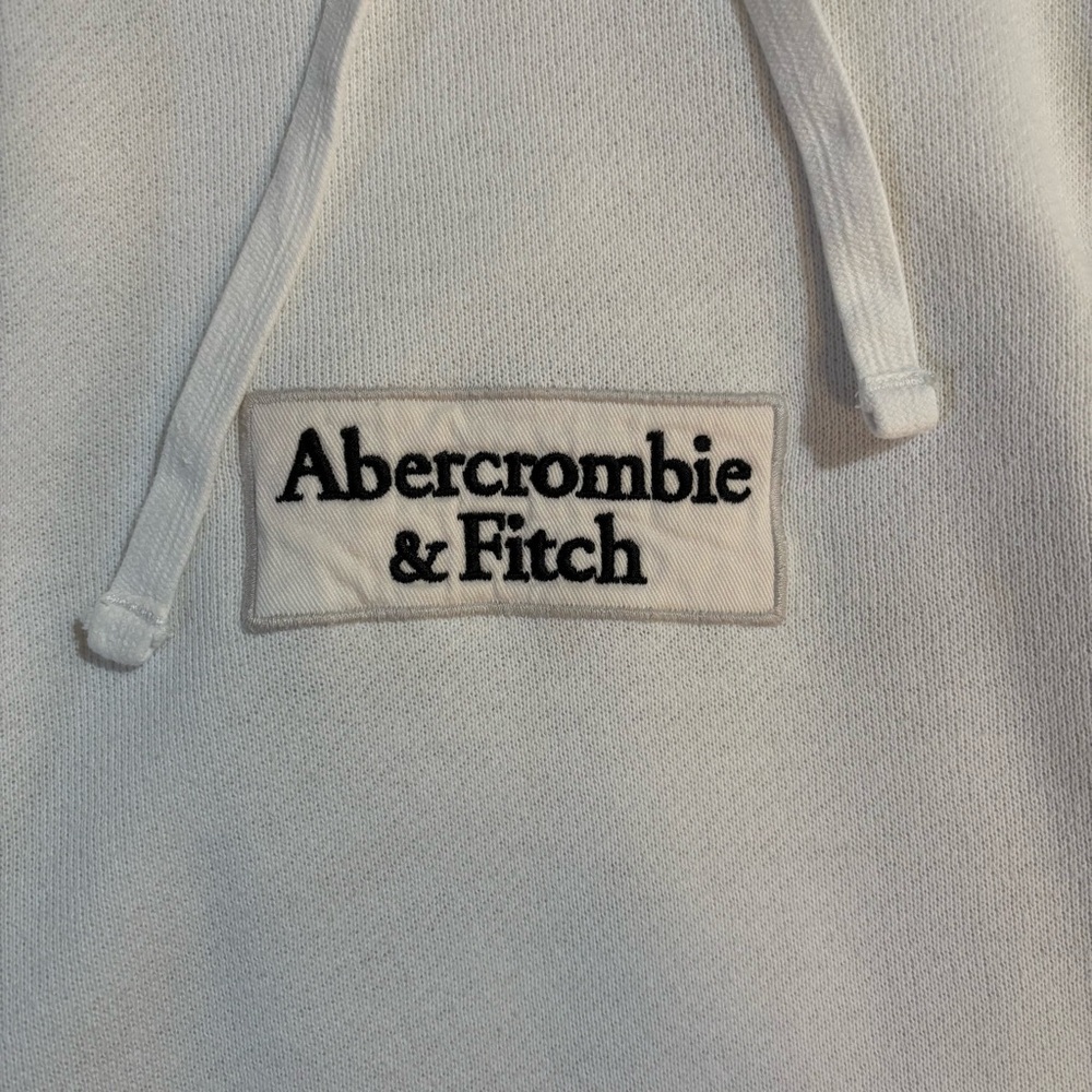 Abercrombie & Fitch Ivory Hoodie with Logo - Picture 4 of 8